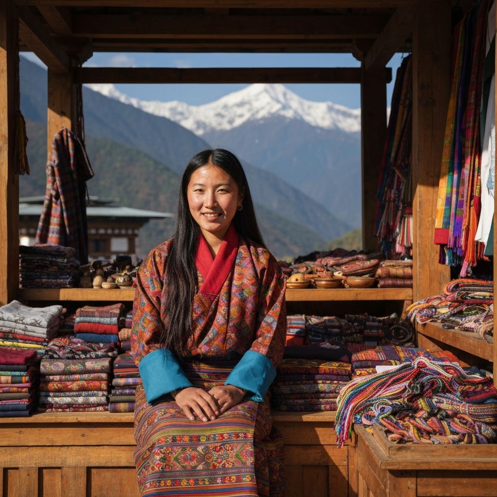Seller arranging handmade products next to a phone showing their DashStore shop